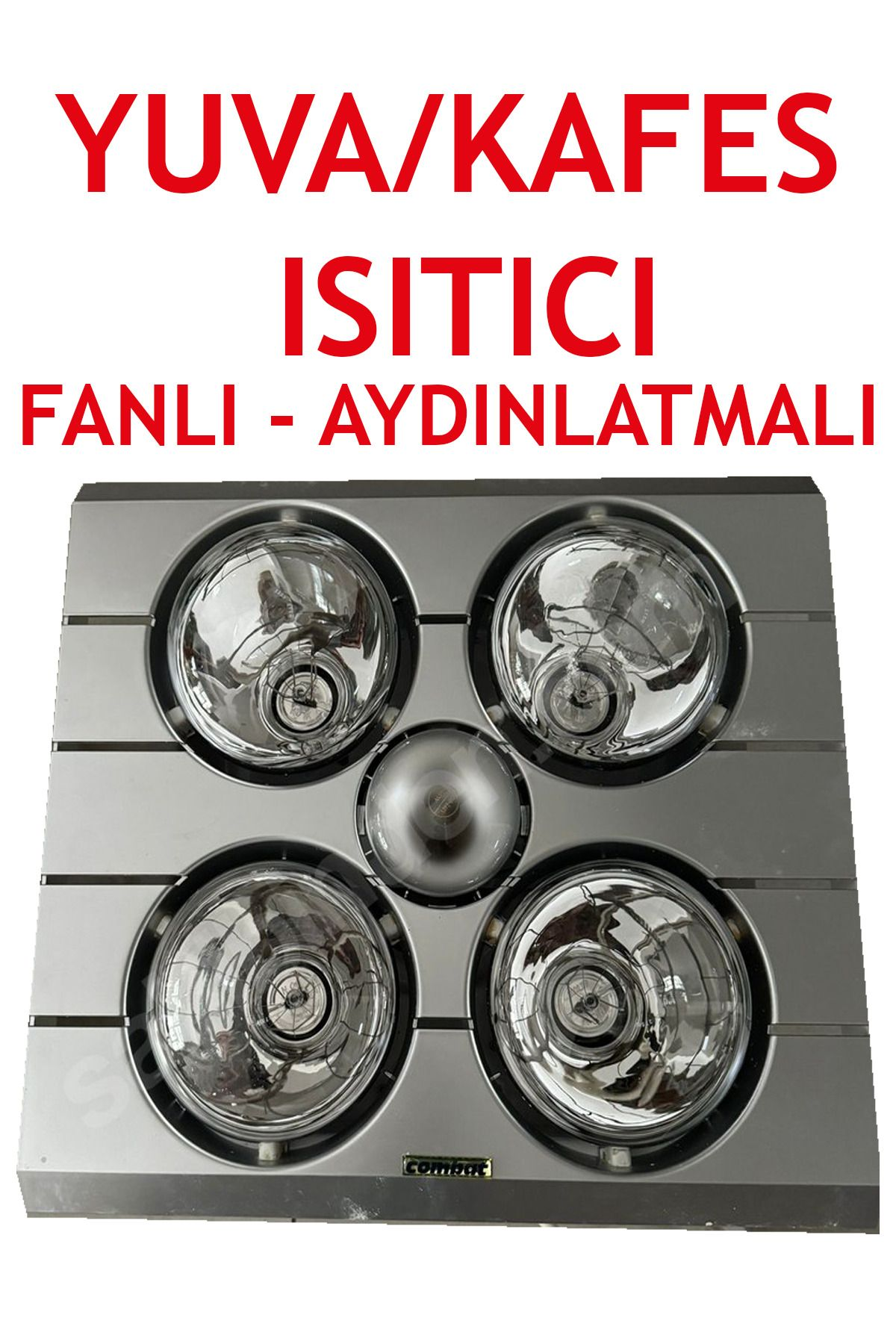 Banyolar İçin İnfrared Isıtıcı - Güvenli Isıtıcı - 4x275W - Fanlı - Aydınlatmalı Banyolar İçin İnfrared Isıtıcı - Güvenli Isıtıcı - 4x275W - Fanlı - Aydınlatmalı
